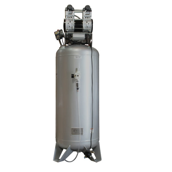 Ultra Quiet Oil-Free Air Compressor 60-gal 4-HP w/Auto Drn