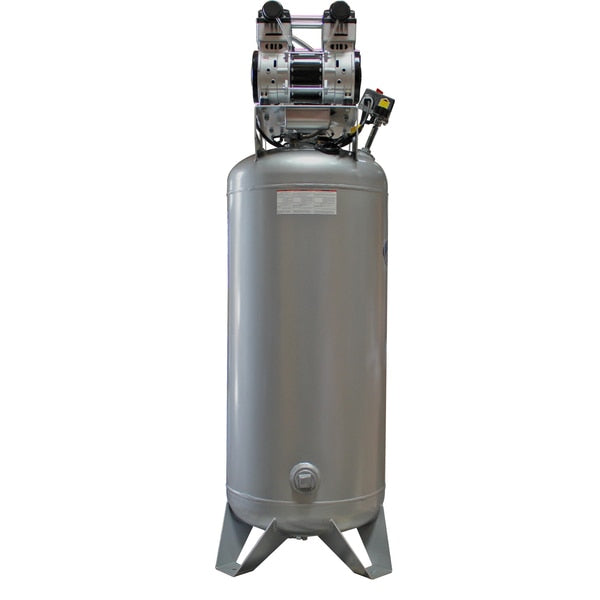 Ultra Quiet Oil-Free Air Compressor 60-gal 4-HP w/Auto Drn