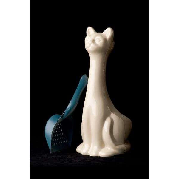 Scoopy Cat Litter Scoop-Holder, White