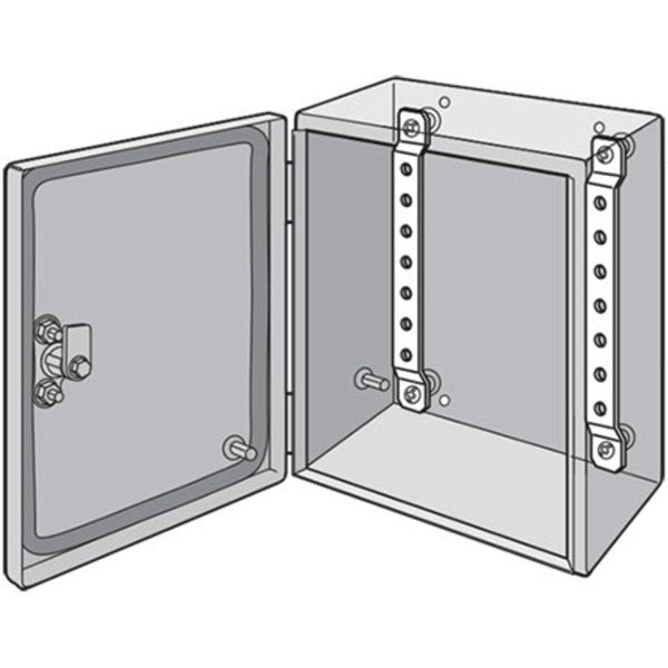 DIN Rail or Panel-Mounting Brackets, fits 350mm, Steel