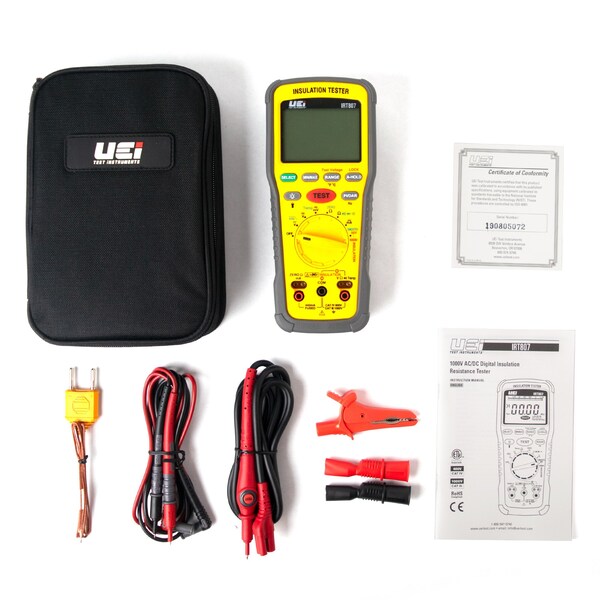 NIST Certified IP42 Advanced Insulation Resistance Tester 1000V AC/DC
