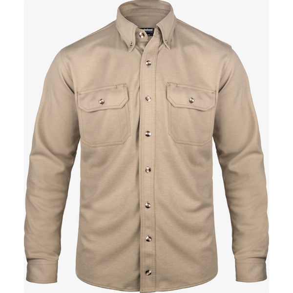 High Performance FR Knit Button Up, Khak