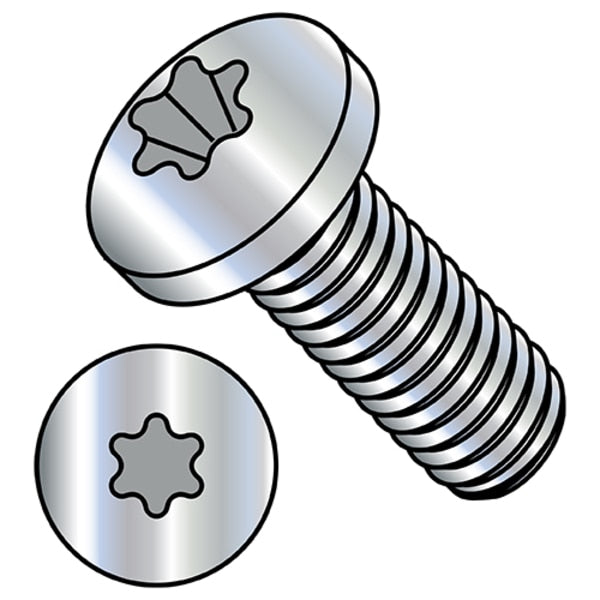 M4-0.70 x 20 mm Torx Pan Machine Screw, Zinc Plated Steel, 5000 PK