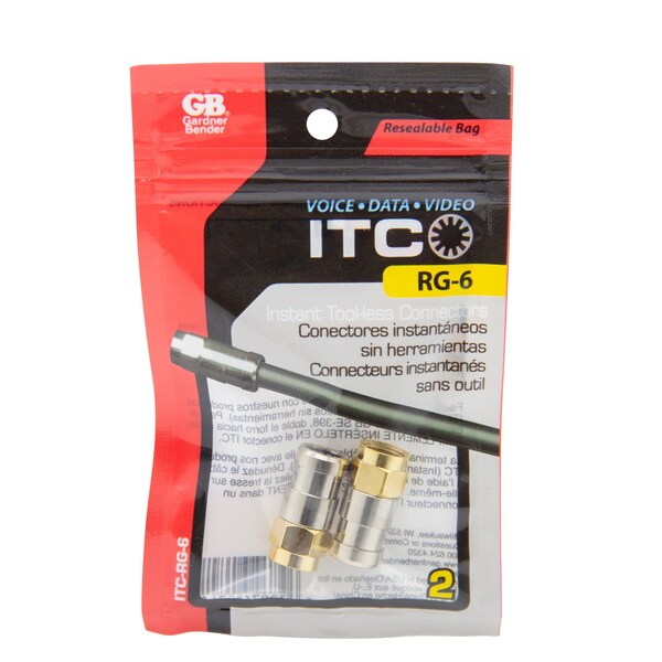 Connector RG-6, Tool-Less F-Series, PK2