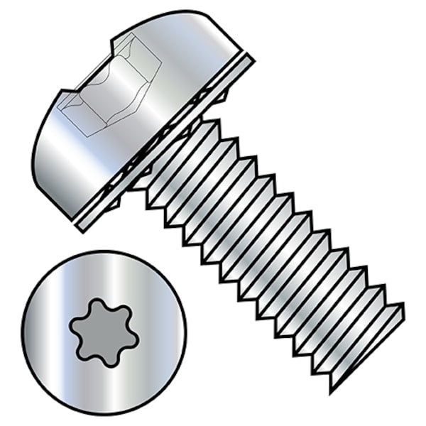 #4-40 x 3/8 in Torx Pan Machine Screw, Zinc Plated Steel, 5000 PK