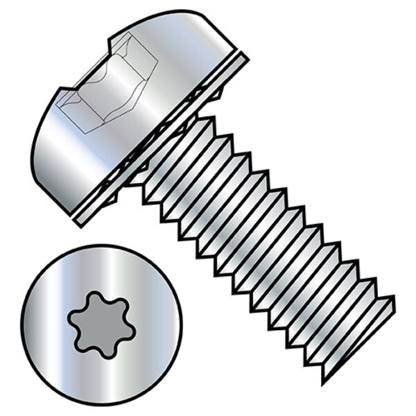 #2-56 x 1/4 in Torx Pan Machine Screw, Zinc Plated Steel, 5000 PK