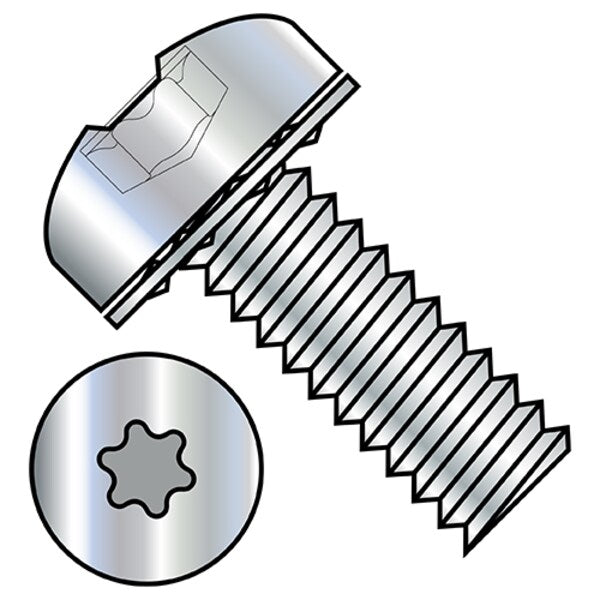#4-40 x 5/8 in Torx Pan Machine Screw, Zinc Plated Steel, 5000 PK