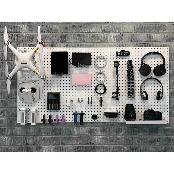 (4) 24 In. W x 48 In. H x 1/4 In. D White Heavy-Duty High Density Fiberboard Pegboards