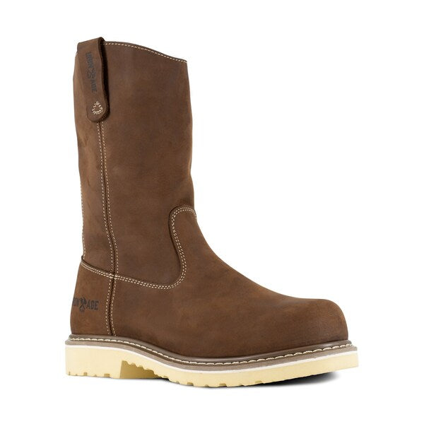 Mens Brown Comp Toe 11 in Pull On Wor, PR