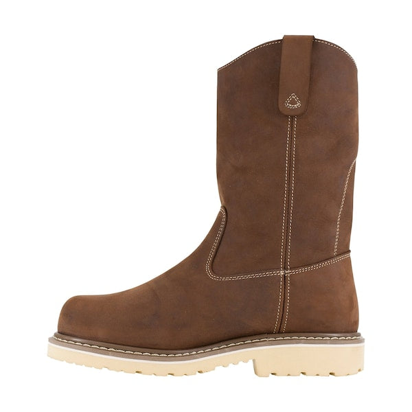 Mens Brown Comp Toe 11 in Pull On Wor, PR