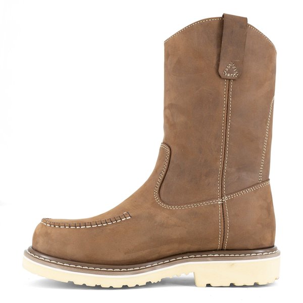 Mens Brown Comp Toe 11 in Moc Toe Wat, PR