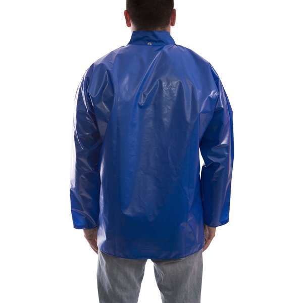 Rain Jacket, 3XL, Blue, Polyurethane, Mens