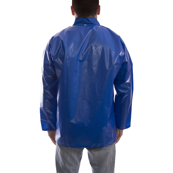 Rain Jacket, 2XL, Blue, Polyurethane, Mens