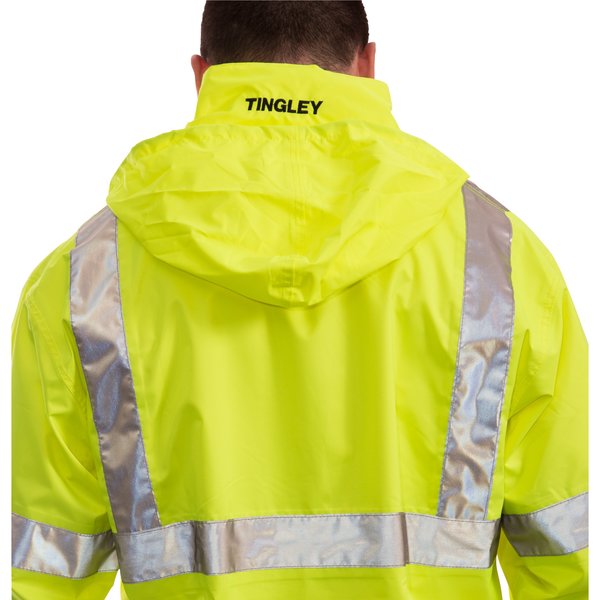 Vision Rain Jacket, Class 3, Type P, Ylw/Green, XL