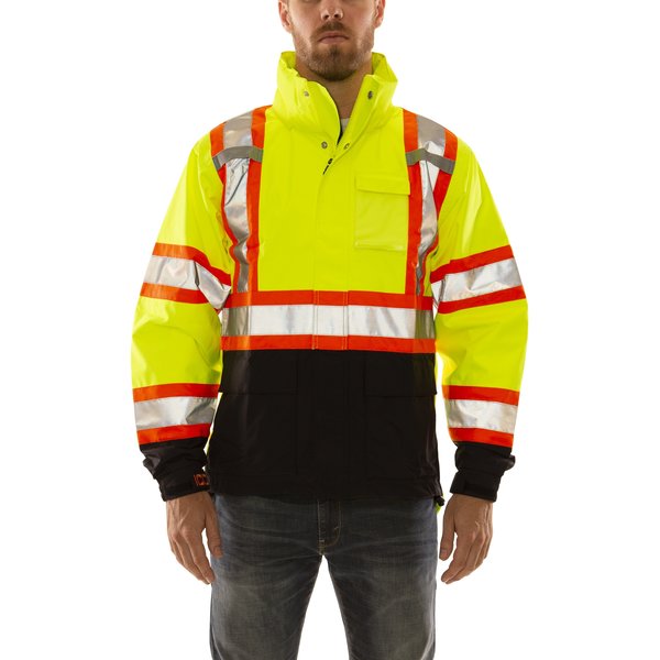 Rain Jacket, S, Yellow/Green, 0.30mm Thick
