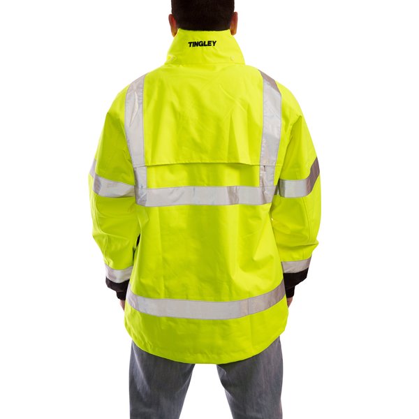 Icon Rain Jacket, Class 3, Type P, Ylw/Green, 2XL