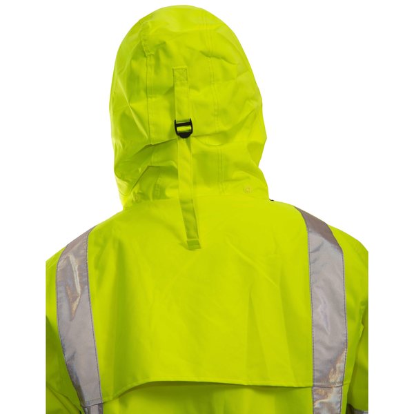 Icon Rain Jacket, Class 3, Type P, Ylw/Green, 2XL