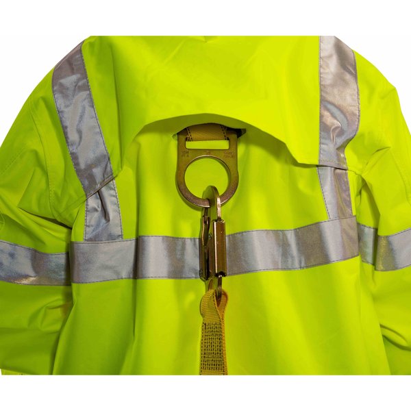 Icon Rain Jacket, Class 3, Type P, Ylw/Green, 2XL
