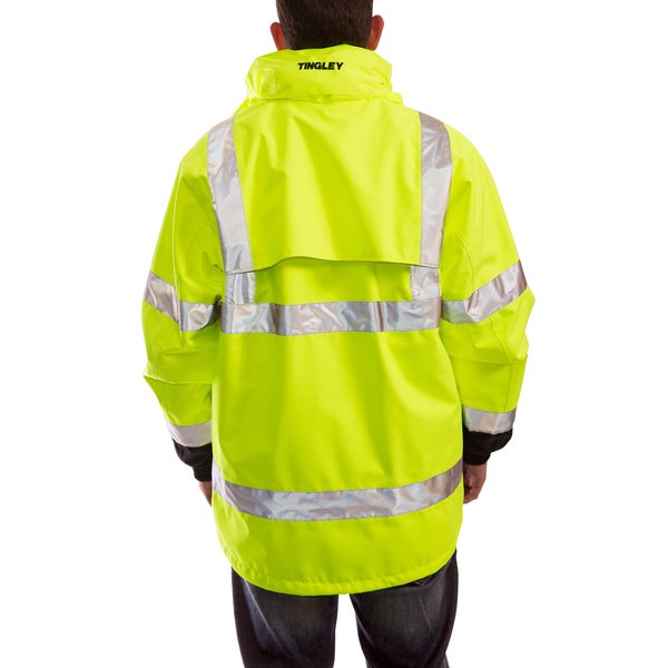 3-In-1 Jacket w/Hood, Hi-Vis Yellow/Green, 5XL