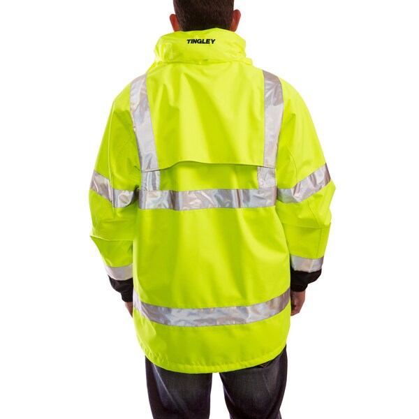 Icon Rain Jacket, Class 3, Type P, Ylw/Green, M