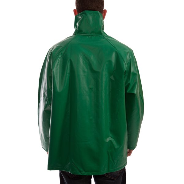 Safetyflex Chemical Splash Jacket, PVC, Green, XL