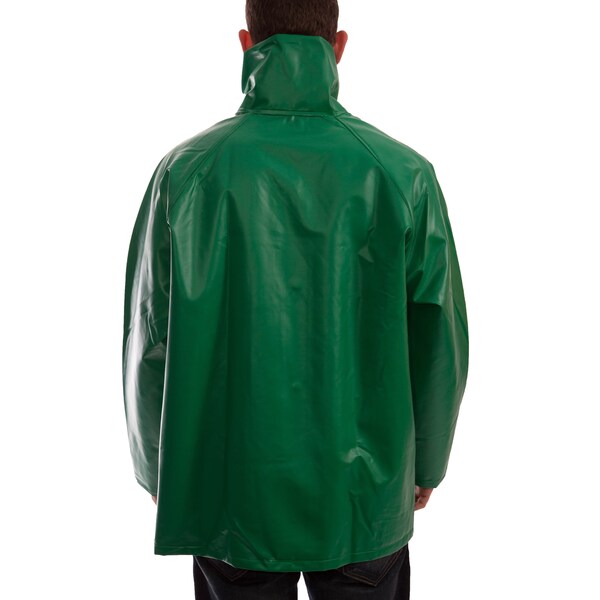 Safetyflex Chemical Splash Jacket, PVC, Green, L