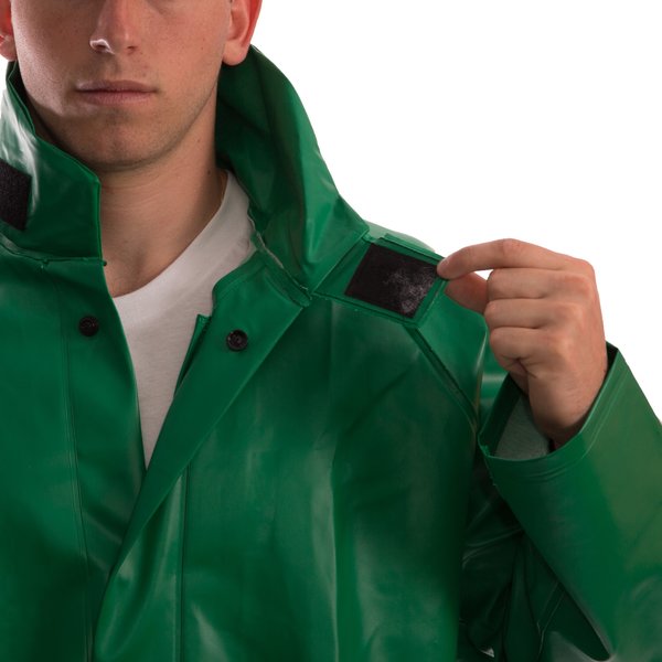 Safetyflex Chemical Splash Jacket, PVC, Green, 4XL