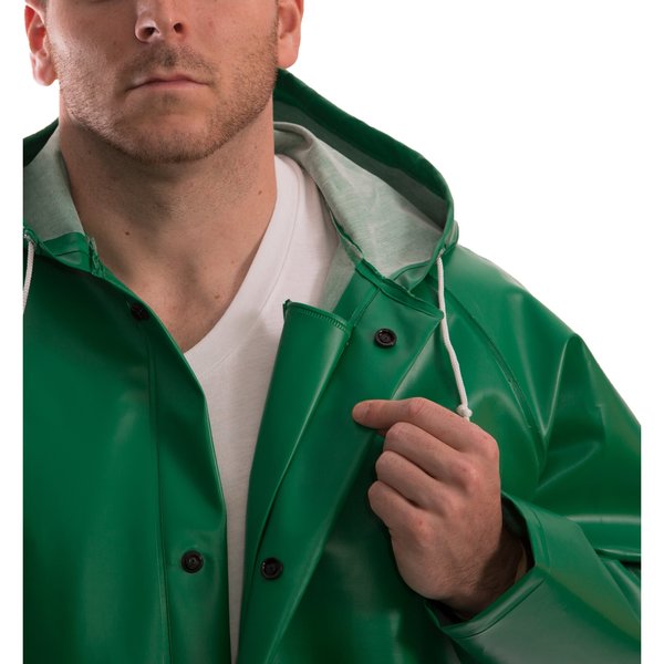 Safetyflex Flame Resistant Rain Jacket, Green, M