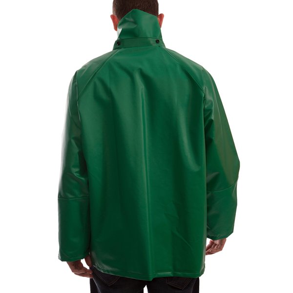 Safetyflex Flame Resistant Rain Jacket, Green, M