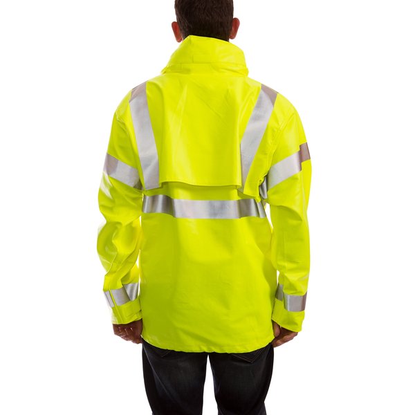 Eclipse Arc Flash Rain Jacket, Cat 2, Ylw/Green, XL