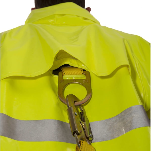 ComfortBrite Rain Jacket, Hi-Vis Ylw/Green, 5XL, Zipper