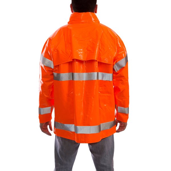 ComfortBrite Flame Resistant Rain Jacket, Orange, M