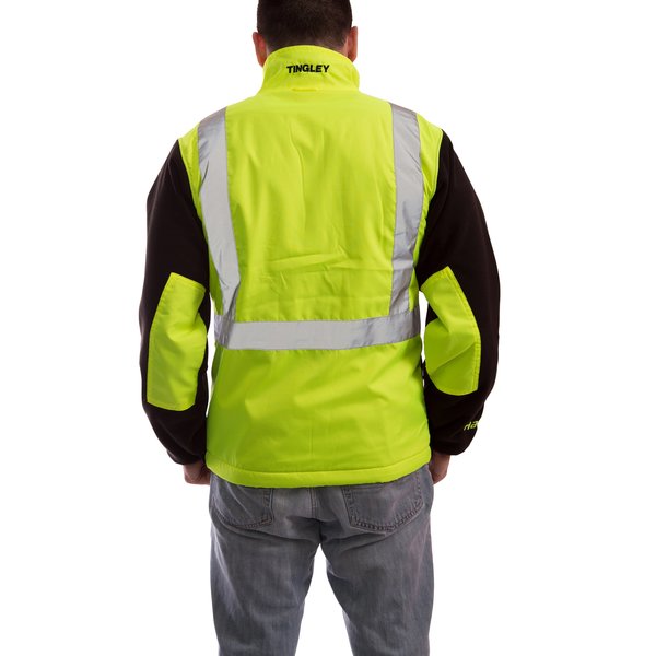 Phase 2 Hi-Vis Fleece Liner/Jacket, Lime/Black, XL