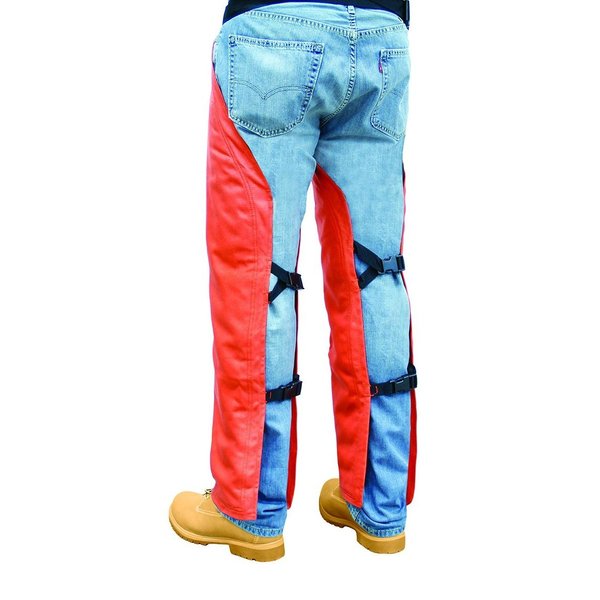 Chainsaw Chaps, Orange, Nylon, 39 in Length