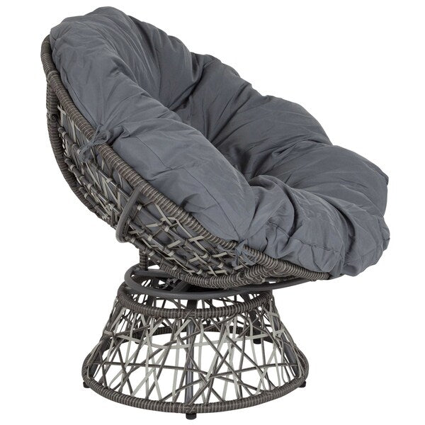Patio Chair, Papasan, Swivel, Bowie