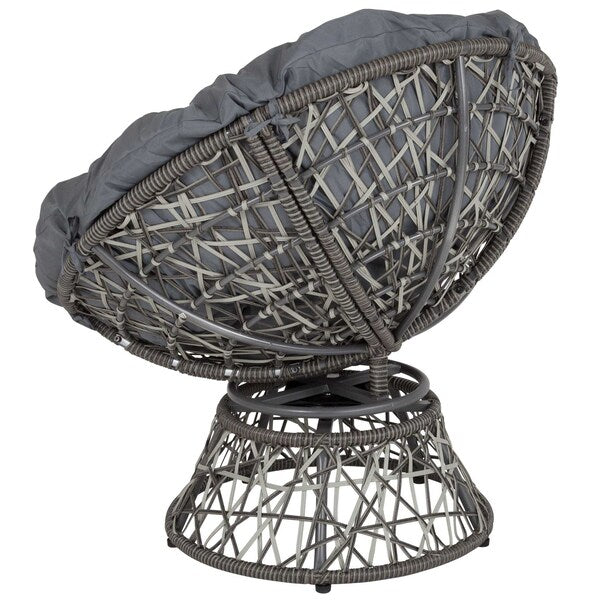 Patio Chair, Papasan, Swivel, Bowie