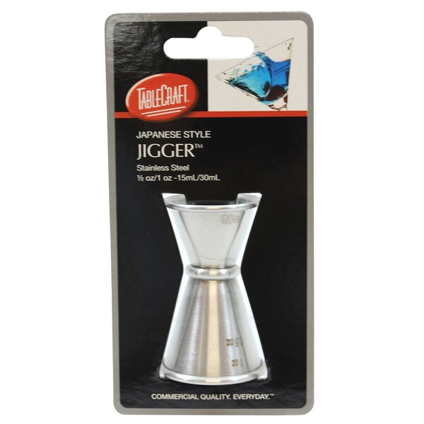 Japanese Style Jigger, Brsh SS, 1OZ/1.5OZ