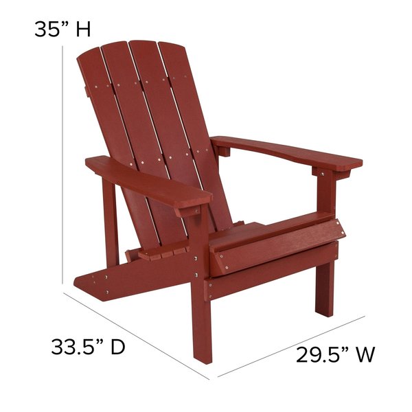 Red Adirondack Chair, 29.5 W 33-1/2