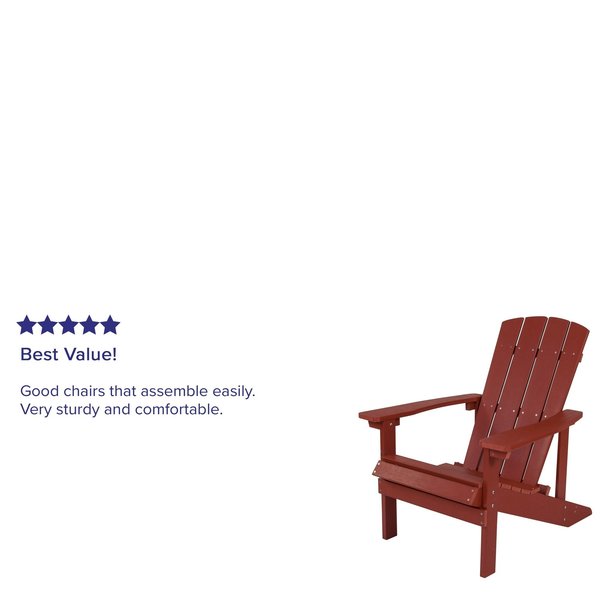 Red Adirondack Chair, 29.5 W 33-1/2