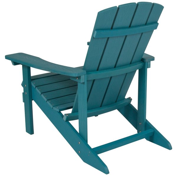 Sea Foam Charlstwn Adirondack Chair, Sea Foam Wood, 29.5 W 35 H, Polystyrene, Stainless Steel Seat