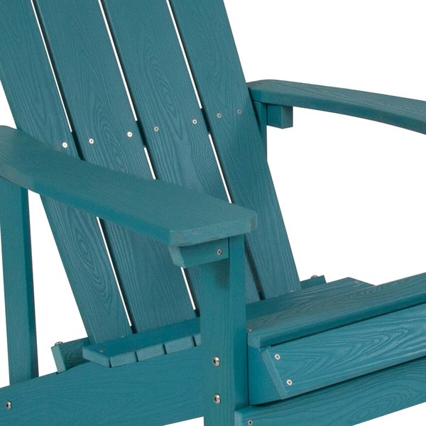Sea Foam Charlstwn Adirondack Chair, Sea Foam Wood, 29.5 W 35 H, Polystyrene, Stainless Steel Seat