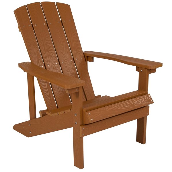 Teak Charlestown Adirondack Chair, Teak Wood, 29.5 W 35 H, Polystyrene, Stainless Steel Seat