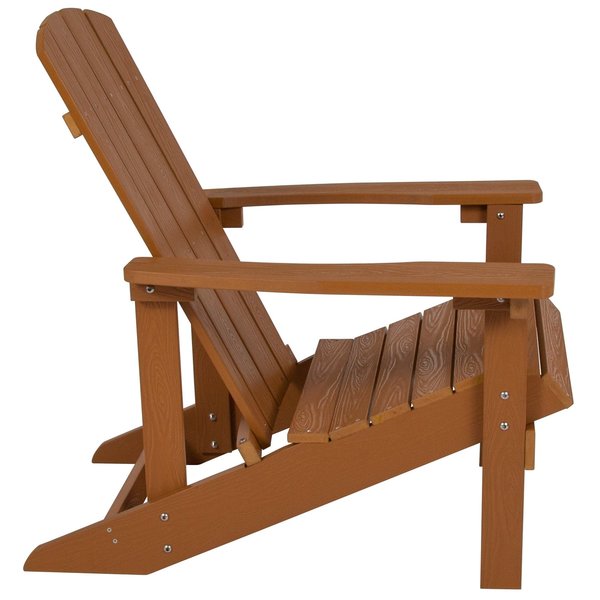Teak Charlestown Adirondack Chair, Teak Wood, 29.5 W 35 H, Polystyrene, Stainless Steel Seat