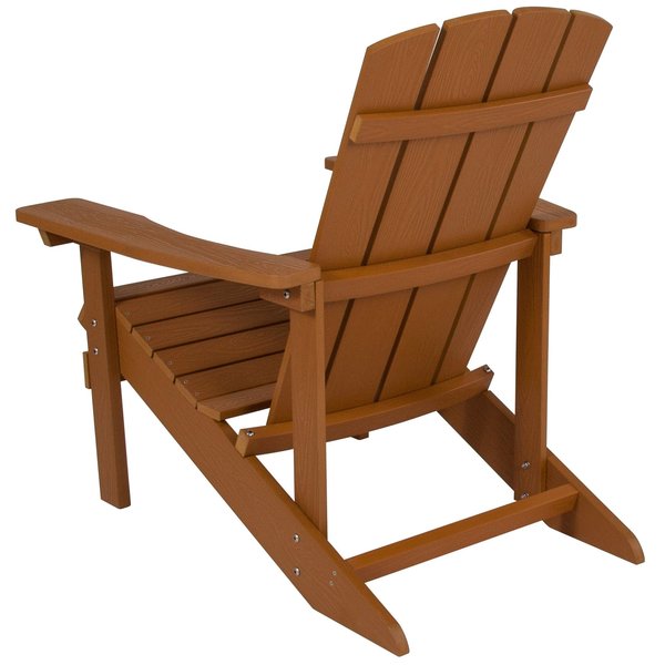 Teak Charlestown Adirondack Chair, Teak Wood, 29.5 W 35 H, Polystyrene, Stainless Steel Seat