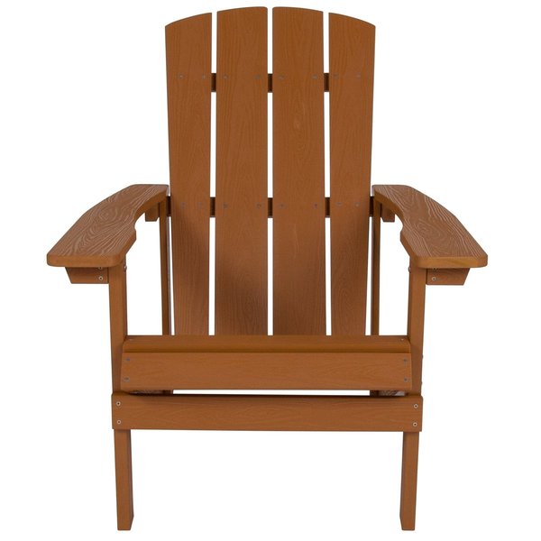 Teak Charlestown Adirondack Chair, Teak Wood, 29.5 W 35 H, Polystyrene, Stainless Steel Seat