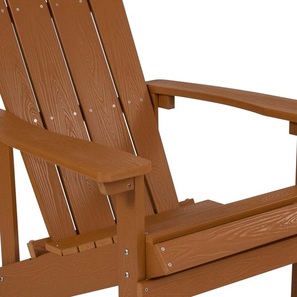 Teak Charlestown Adirondack Chair, Teak Wood, 29.5 W 35 H, Polystyrene, Stainless Steel Seat