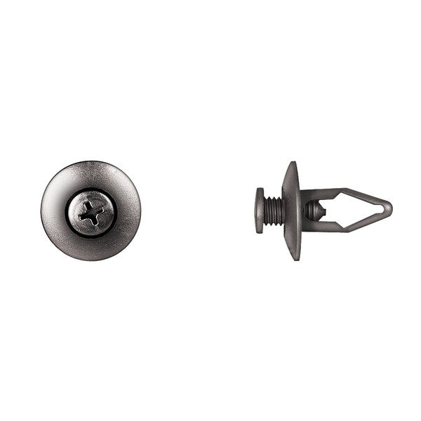 Blk Nyln Inner Fender Rivet 8mm Hole Size 18mm Stem L PK100