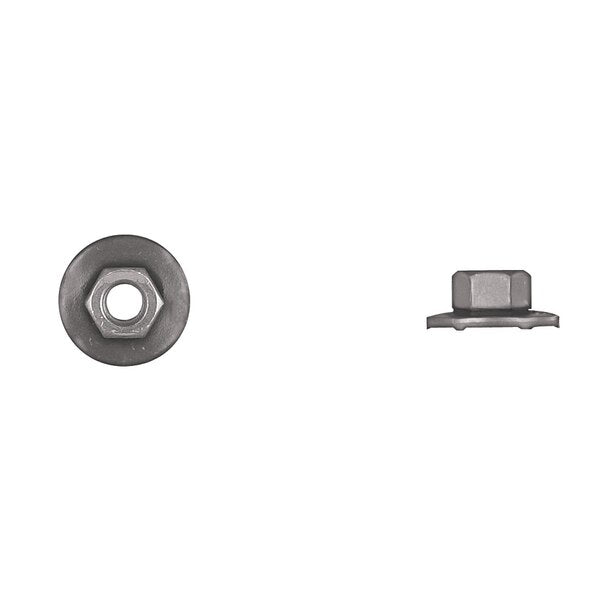 Flange Nut, M6-1.00, Black Phosphate, 10 mm Hex Wd