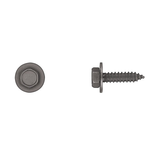 Sheet Metal Screw, M6.3-1.81 x 25 mm, Black Hex Head Hex Drive