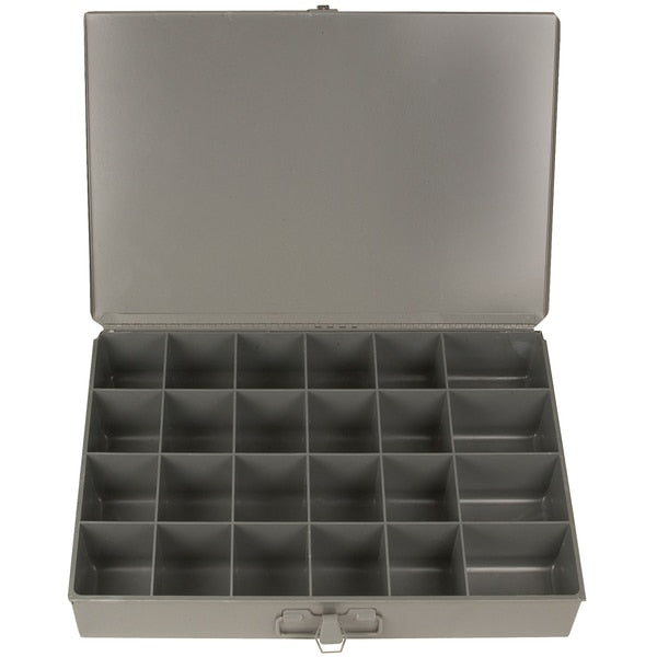 Gray Finish Lrg Metal Tray 24 Hole W/a Catch